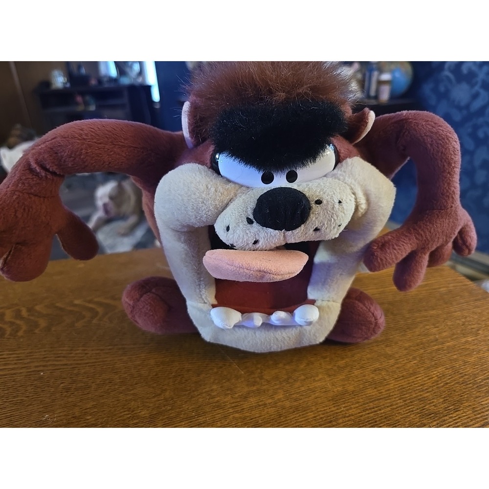 1998 Vintage Taz Tazmanian Devil Plush 'PlayByPlay' Toy Talking Looney WORKS Tag